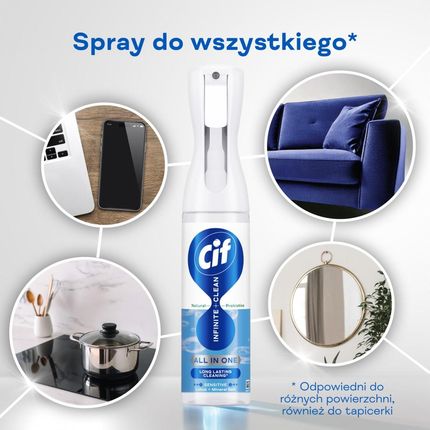 Cif Večnamensko čistilo V Spreju Infinite Clean S Probiotiki Sensitive Lotus Mineral Salt