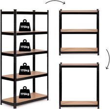 Zdjęcie Modernhome Regał Metalowy Magazynowy 180X90X40cm Do Garażu Piwnicy 5 Półek 875 Kg - Brzesko