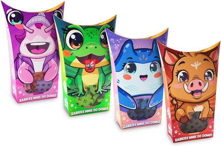 Marioinex Mini Waffle Pocket Pets 4-pak żaba, płaszczka, dzik, ślimak