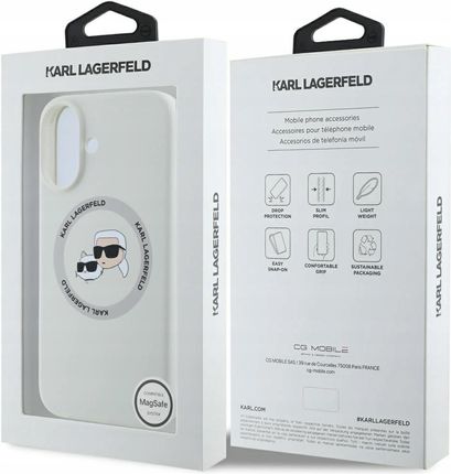 Karl Lagerfeld Etui Silicone Double Heads And Circle Magsafe Do Iphone 16 - zdjęcie 6
