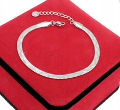 Bransoletka Stal Chirurgiczna Srebrna Żmijka Klasyczna 4 mm Wzór