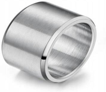 Szeroka Gładka Obrączka ze Stali Szlachetnej