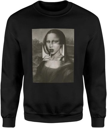 Mona Lisa z lizakiem Pop Art. Męska bluza (XL, Szary) - zdjęcie 2