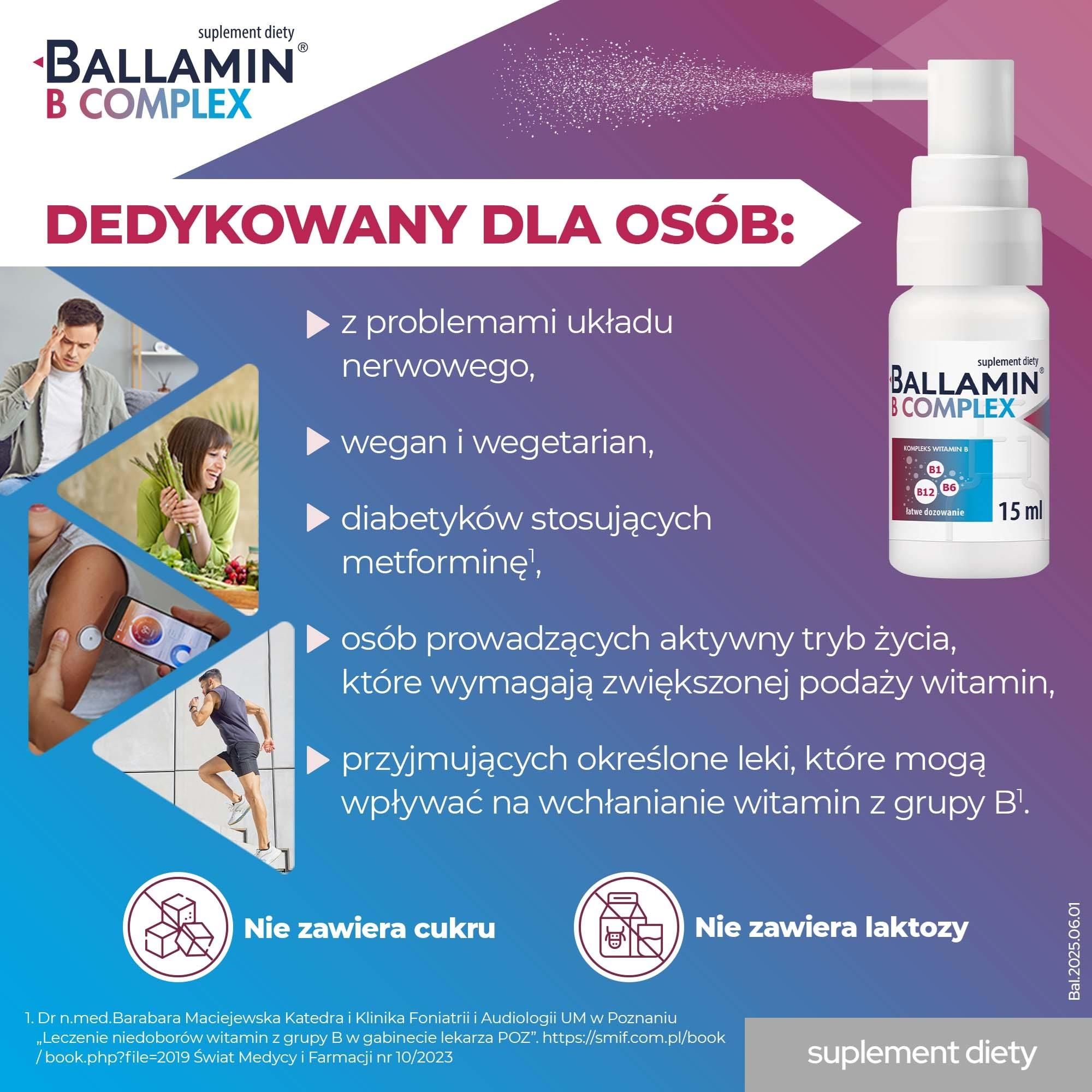 Ballamin B Complex spray 15ml - Opinie i ceny na Ceneo.pl