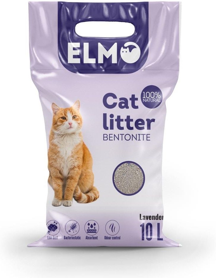 Elmo Żwirek Bentonitowy Dla Kota Lawenda 10L 1822434194 - Ceny i