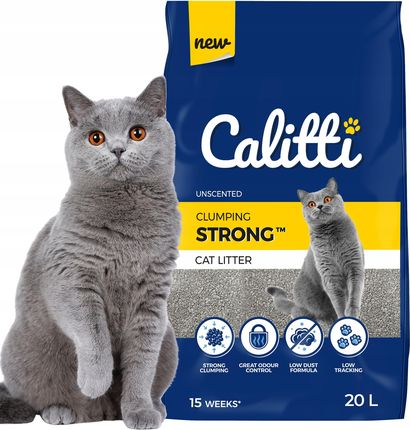 Calitti Strong Unscented 20L Żwirek Bezzapachowy 1816949444 - zdjęcie 2