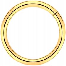 Kolczyk Piercing Clicker złoty Kółko Kółeczko Helix Nostril Tytan 1,2/8