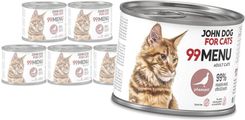 John Dog For Cats 99 Menu Mokra Karma Dla Dorosłych Kotów Z Bażantem 6X200G