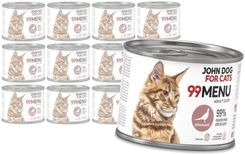 John Dog For Cats 99 Menu Mokra Karma Dla Dorosłych Kotów Z Bażantem 12X200G