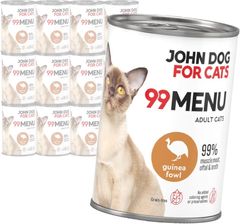 John Dog For Cats 99 Menu Mokra Karma Dla Dorosłych Kotów Z Perliczką 12X400G