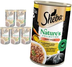 Sheba Nature'S Collection Mokra Karma Dla Kotów Koktajl Drobiowy W Sosie Z Wątróbką I Olejem Z Ryb 6X400G