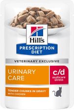 Hill'S Prescription Diet C/D Multicare Stress Mokra Karma W Sosie Z Kurczakiem Wsparcie Zdrowia Układu Moczowego  85G
