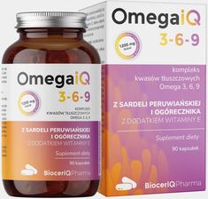 Zdjęcie Bioceriq Pharma Omegaiq 3-6-9 1200mg 90kaps. - Jeziorany