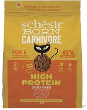 Schesir Born Carnivore Sucha Karma dla Dorosłych Kotów z Kurczakiem i Jajkiem 255g