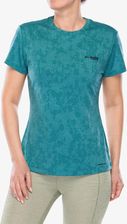 Columbia Koszulka Szybkoschnąca Damska Bluebird Canyon S Crew River Blue Popflorid Jacquard