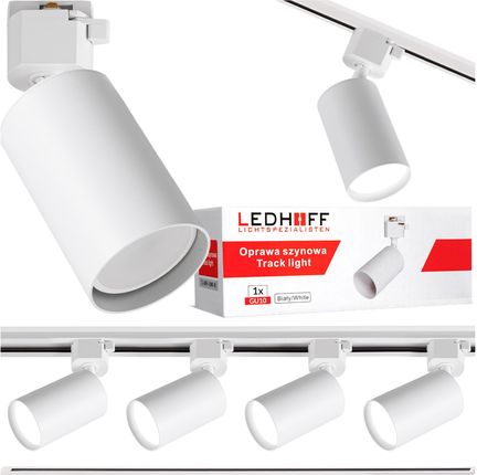 Ledhoff Oświetlenie Szynowe Białe Reflektor Gu10 4szt. Szyna 2m B85374Xb8472+B8017