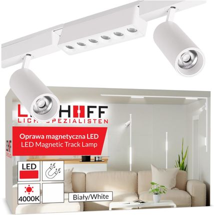 Ledhoff Oświetlenie Szynowe Magnetyczne Zestaw Listwa 1m + 3szt. Reflektor Led B8301B8157+B8177+2Xb8185