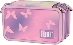Zdjęcie St-Majewski Piórnik Potrójny Z Wyposażeniem Pc5 Pink Butterfl - Bisztynek