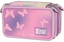 Majewski Piórnik Z Wyposażeniem St. Potrójny Pełnym Pink Butterflies