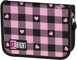 Zdjęcie Majewski Piórnik Dwuklapkowy Bez Wyposażenia Pink Checkered - Mielec