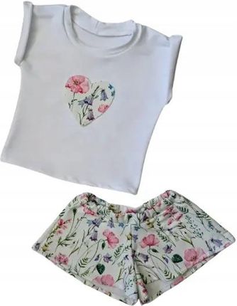 Komplet letni wiosenne kwiaty rozmiar 104