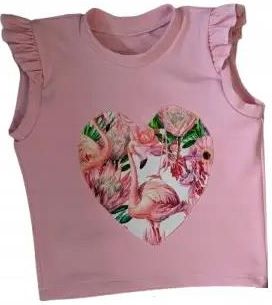 Koszulka różowa z Flamingiem rozmiar 92