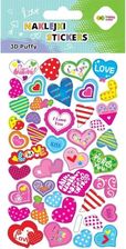 Zdjęcie Naklejki 3D Puffy Hearts 10X20Cm Happy Color - Reda