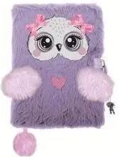 St-Majewski Pamiętnik Z Kłódką A5/96K 3D Włochacz Violet Owl