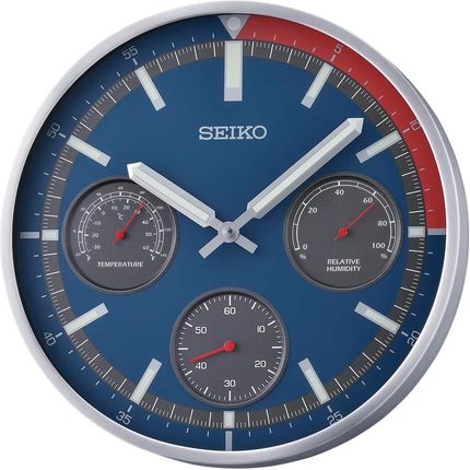 Seiko Zegar ścienny QXA822S 33 cm cichy mechanizm termometr