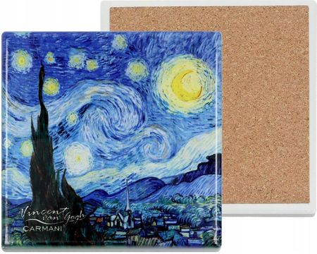 Carmani Podkładka Ceramiczna Kwadratowa V. Van Gogh Gwiaździsta Noc