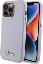 Guess Plecki Etui Glitter Glossy Script Do Iphone 15 Pro Max Liliowe