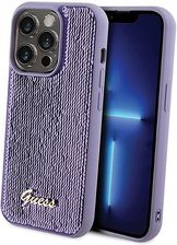 Guess Plecki Etui Sequin Script Metal Do Iphone 15 Pro Fioletowe
