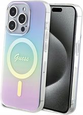 Guess Plecki Etui Iml Iridescent Magsafe Do Iphone 15 Pro Fioletowe