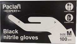 Zdjęcie Paclan Rękawice Nitrylowe Czarne 100szt. Rozmiar M - Łosice