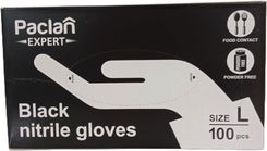 Zdjęcie Paclan Rękawice Nitrylowe Czarne 100szt. Rozmiar L - Łosice