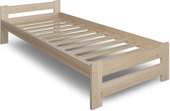 Elior Drewniane pojedyncze łóżko sosnowe ze stelażem 100x200 Glefro 4X