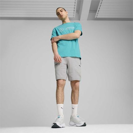 Koszulka męska Puma MAPF1 ESS LOGO turkusowa 62734905 - zdjęcie 4