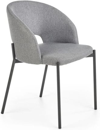 Elior Szare tapicerowane krzesło nieobrotowe do biurka Havana 5S