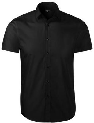 ELEGANCKA Koszula Męska o dopasowanym kroju FLASH Slim-Fit czarna