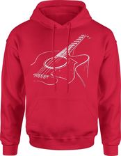 Z instrumentem Gitara Męska bluza z kapturem (XXL, Czerwony) - zdjęcie 1