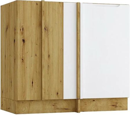 Elior Szafka narożna dolna dąb artisan + szary Murowis 5X