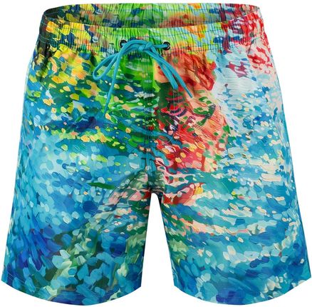 Spodenki szorty kąpielowe z artystycznym nadrukiem