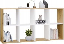 Zdjęcie Topeshop Regał Malax 2X4 Dąb Artisan Biel - Jabłonowo Pomorskie