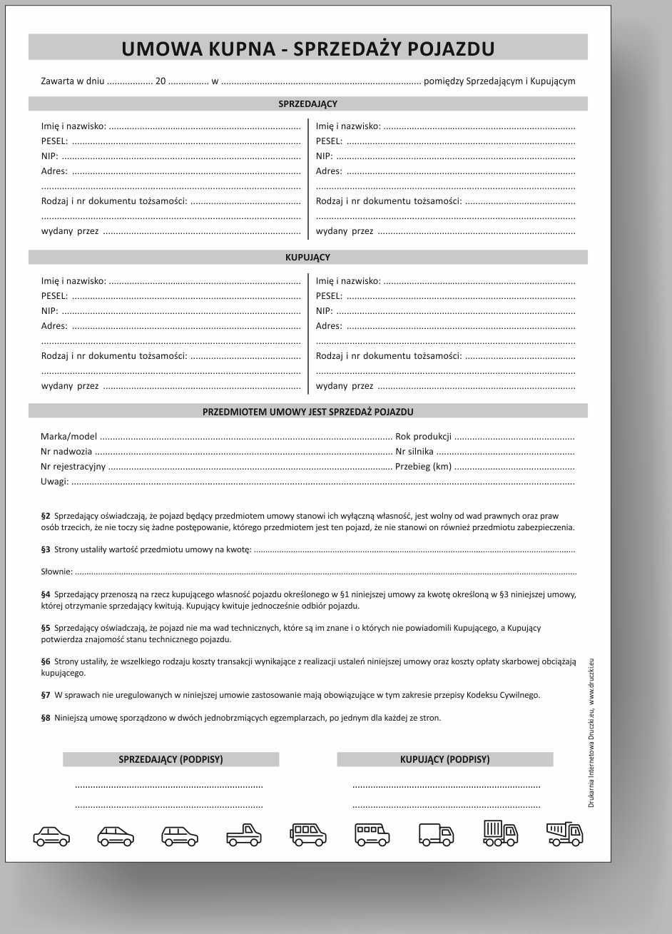 Druczki Umowa Kupna Sprzeda y Samochodu Ze Wsp w a cicielem A4 20 Kart druczki-umowa-kupna-sprzeda-y-samochodu-ze-wsp-w-a-cicielem-a4-20-kart