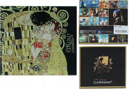 Carmani Podkładka Szklana G. Klimt Pocałunek Czarne Tło (1953102)