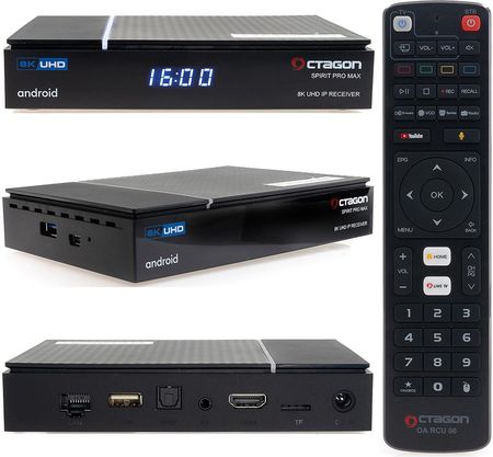 Tuner satelitarny Octagon SPIRIT PRO MAX 8K UHD HDR10+ ANDROID TV - zdjęcie 4
