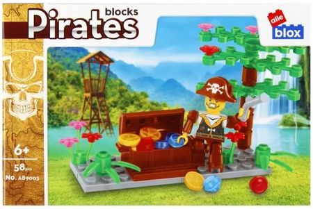 Alleblox Klocki Konstrukcyjne Pirat 58El. 15X10X5 Pudełko