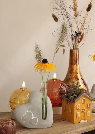 Ideas 4 Seasons Osłonka Doniczka Ceramika Ozdobna Domek Pomarańcz 18170 - zdjęcie 2
