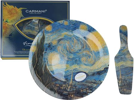 Carmani Talerz Okrągły Z Łopatką Gogh Gwiazdy Noc - zdjęcie 6