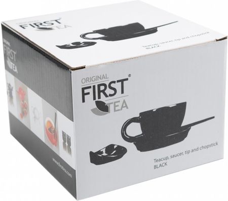 First Tea Zestaw Filiżanka Do Herbaty Czarna Saszetka First - zdjęcie 2